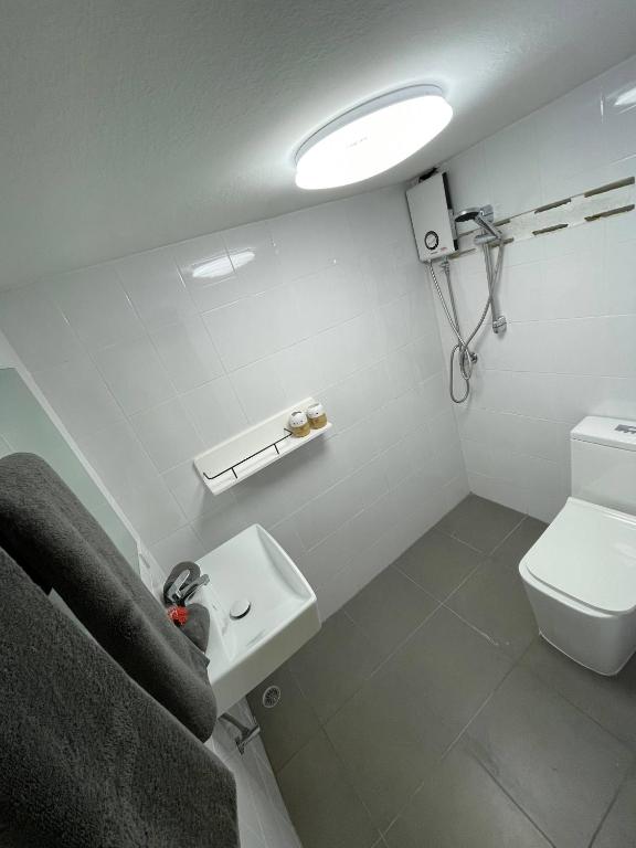 Koupelna v ubytování Vanara Bungalows