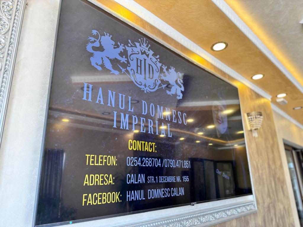 Certifikát, hodnocení, plakát nebo jiný dokument vystavený v ubytování Hanul Domnesc Imperial Hotel & SPA