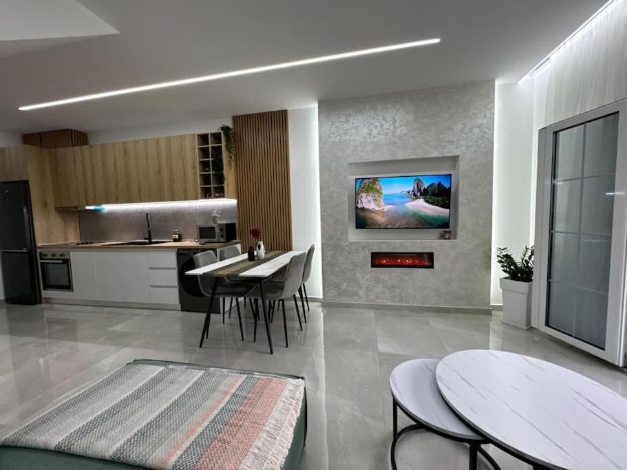 Kuchyň nebo kuchyňský kout v ubytování Duka Apartment