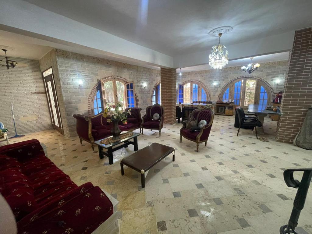 Setusvæði á فيلا عائلات فقط Families only - سيدى كرير Sidi Krir - خارج القرى السياحية Outside tourist villages- حديقة خاصة مستقله ومسبح خاص مشترك Private Garden-Shared Pool
