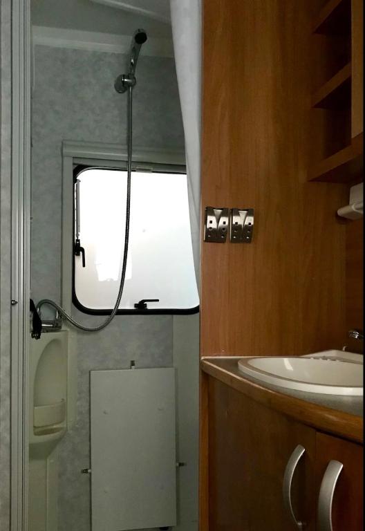 Koupelna v ubytování Baksas Luxury Campers