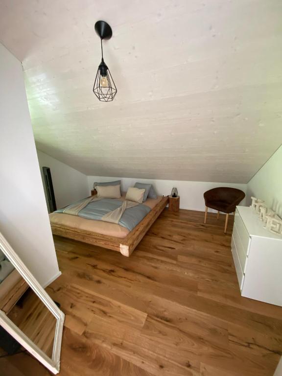 Postel nebo postele na pokoji v ubytování LABEA-Stay - idyllisch I romantisch I View I Natur