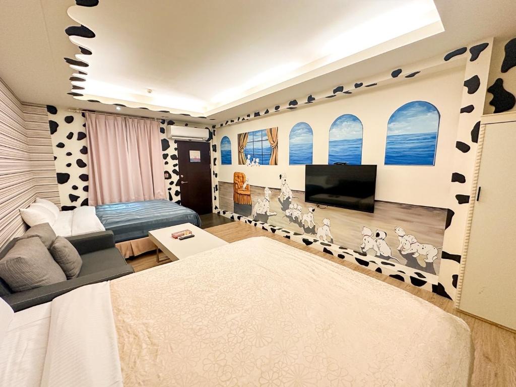TV a/nebo společenská místnost v ubytování Fair Tale Motel - Sea