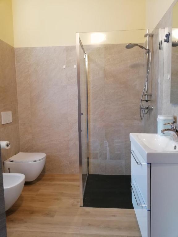 Koupelna v ubytování B&B La Plesna