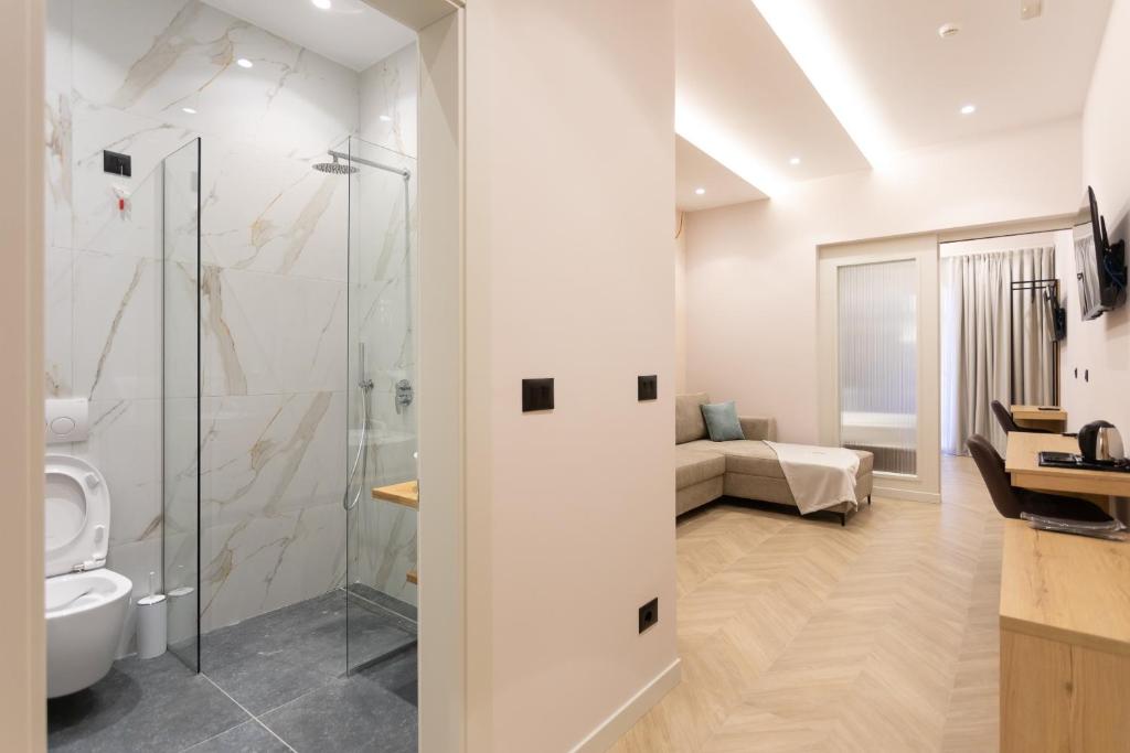 Koupelna v ubytování Nayel Hotel