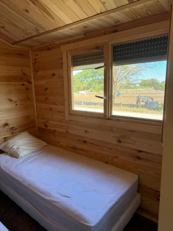 Postel nebo postele na pokoji v ubytování Cabanon au bord du petit Rhône