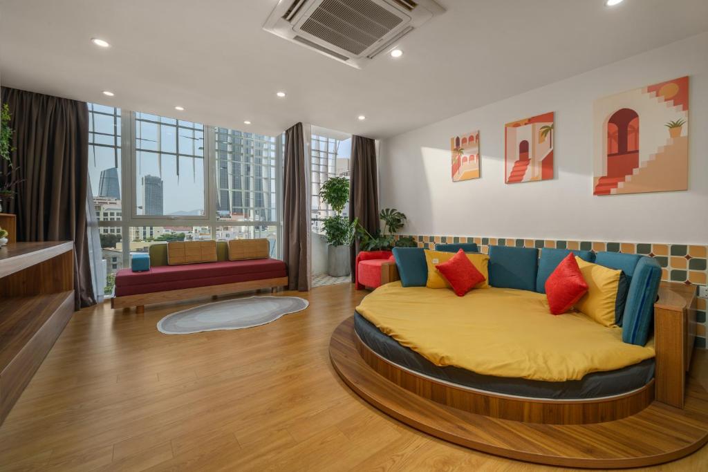Posezení v ubytování Q Apartment Da Nang