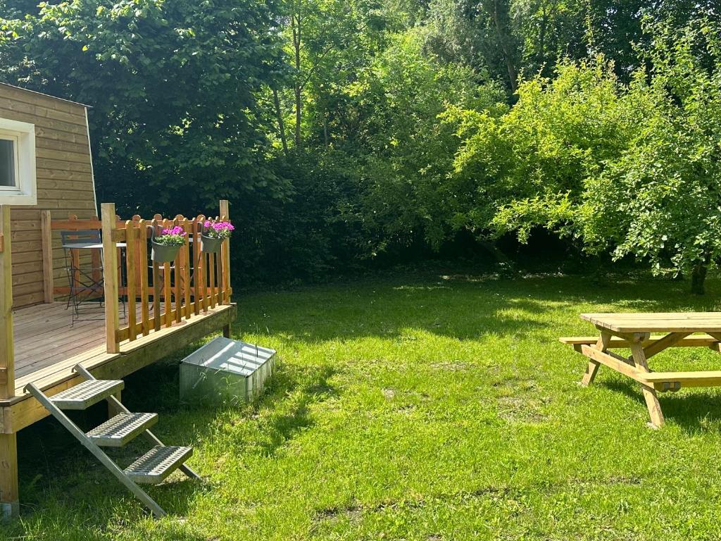 Zahrada ubytování La Cabane du Halage