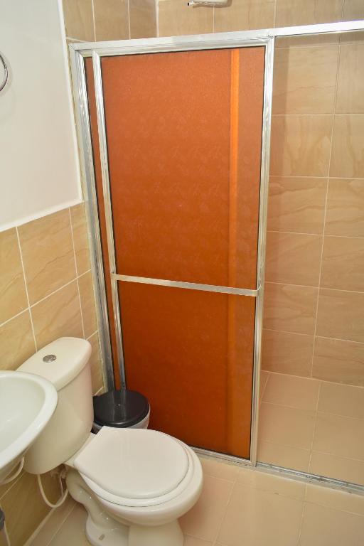 Koupelna v ubytování Hotel Flamante Bulevar