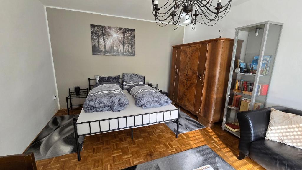 Postel nebo postele na pokoji v ubytování Appartement zum Entspannen