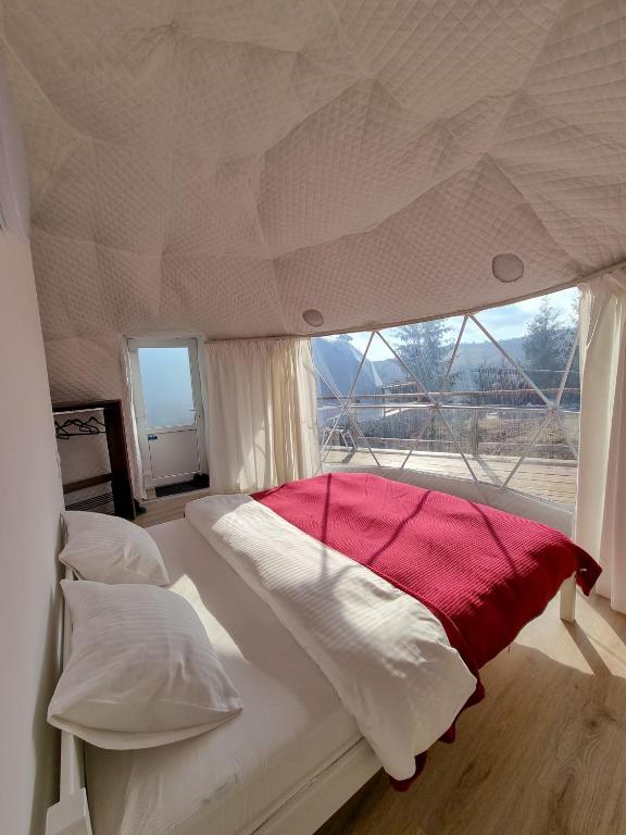 Postel nebo postele na pokoji v ubytování Glamping 4 us