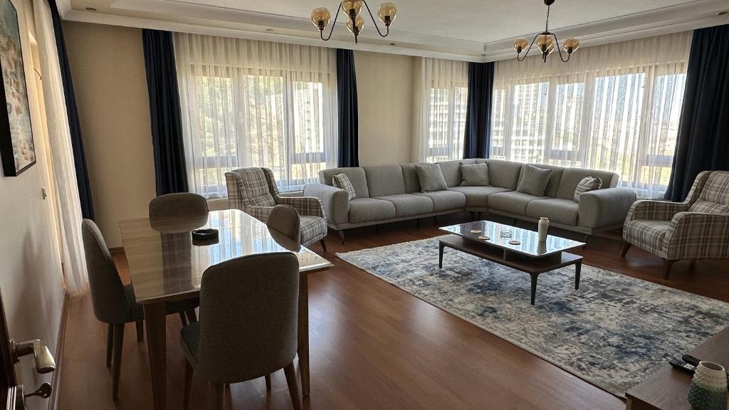 Posezení v ubytování Corner luxury suit