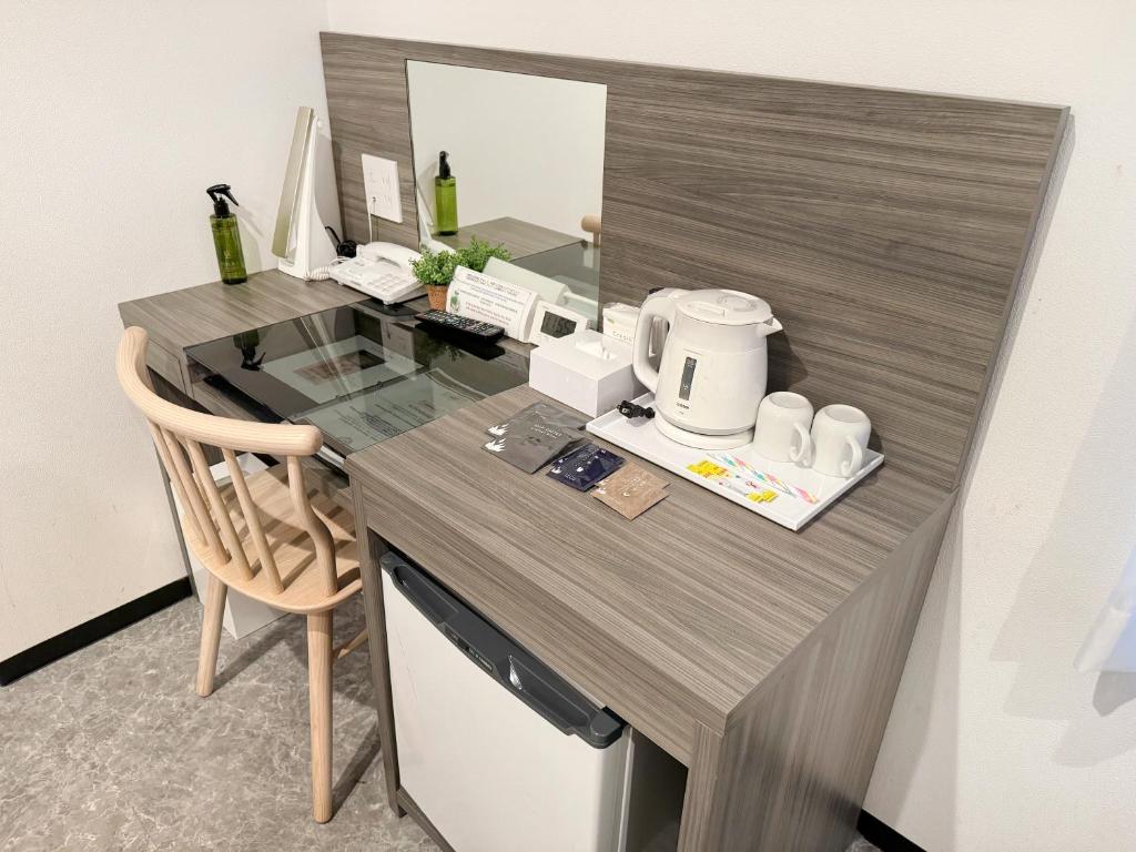 Kuchyň nebo kuchyňský kout v ubytování RE Hotel 梅田