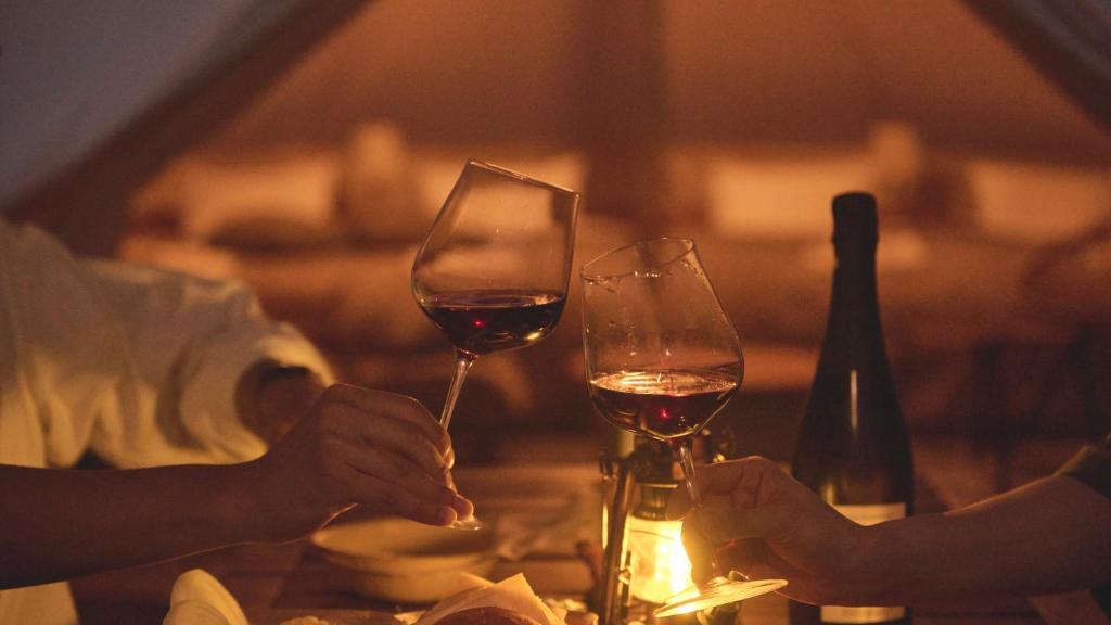 Nápoje v ubytování Yoichi Vineyard Glamping