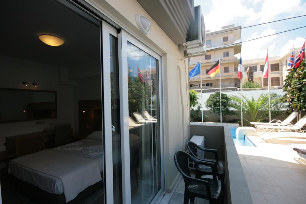 Balkón nebo terasa v ubytování Liberty Hotel