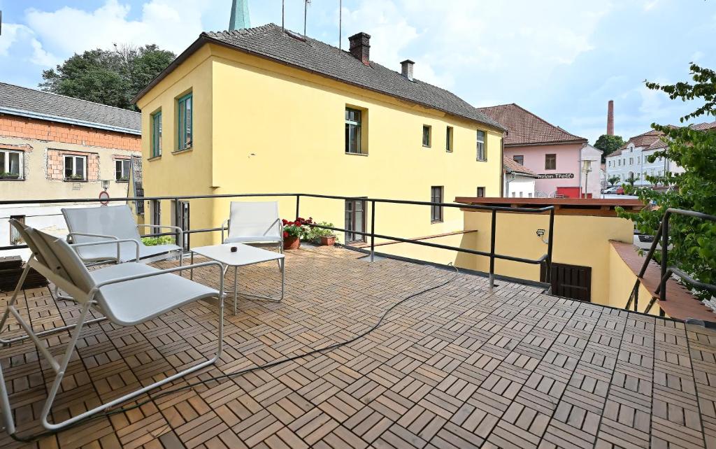 Balkón nebo terasa v ubytování Apartmán U Špinarů