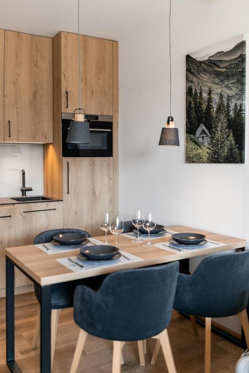 Kuchyň nebo kuchyňský kout v ubytování Apartmán Charlie