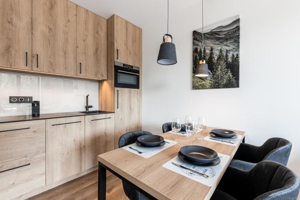 Kuchyň nebo kuchyňský kout v ubytování Apartmán Charlie