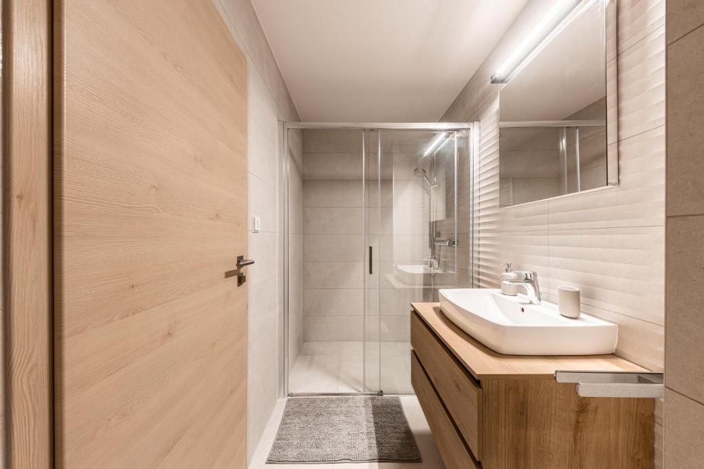 Koupelna v ubytování Apartmán Charlie