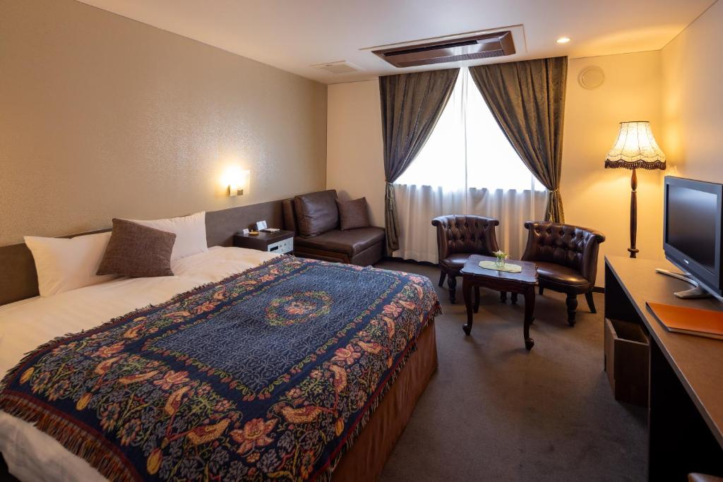 TV a/nebo společenská místnost v ubytování Hotel Berlinetta Karuizawa