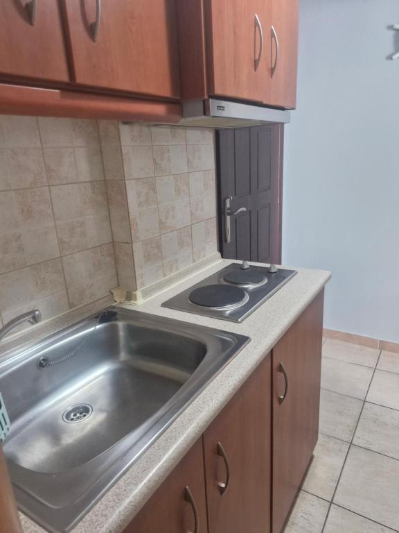 Kuchyň nebo kuchyňský kout v ubytování Julie Apartment