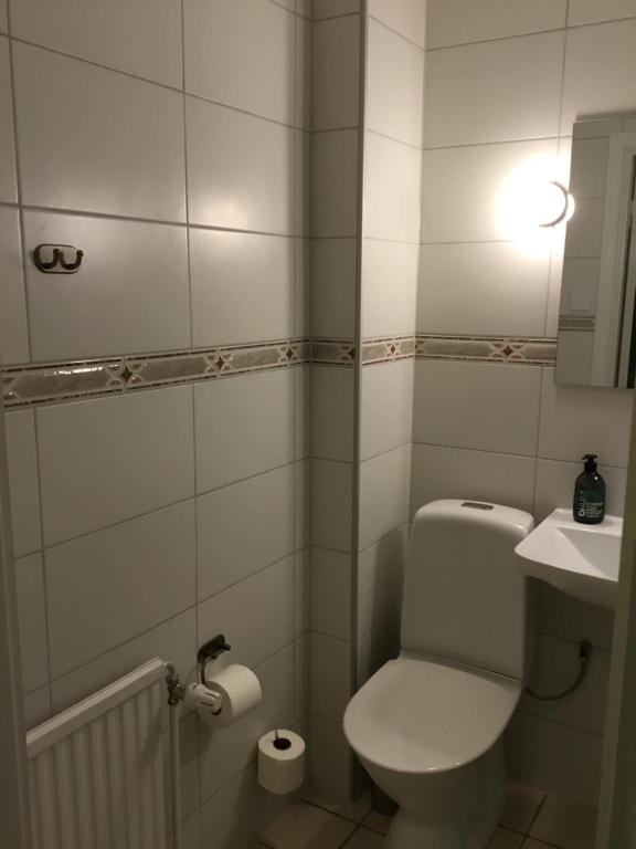 Koupelna v ubytování Staby Gårdshotell