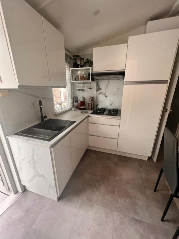 Kuchyň nebo kuchyňský kout v ubytování FLAMANTS ROSES 2