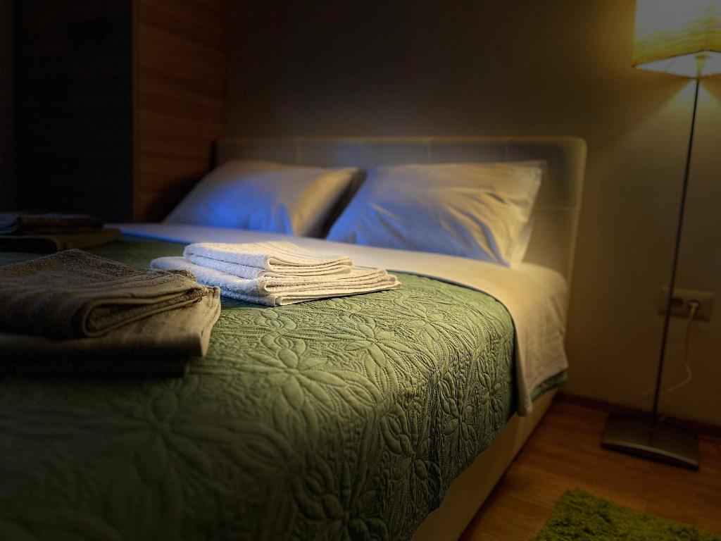 Llit o llits en una habitació de AK Apartments