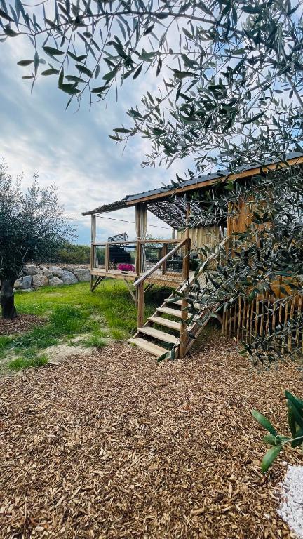 Zahrada ubytování Lodges dans les vignes Domaine Terre des Mages