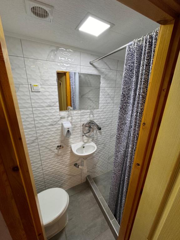 Koupelna v ubytování FÜRDŐ PANZIÓ