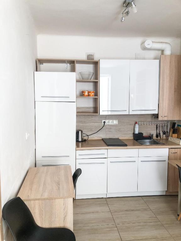 Kuchyň nebo kuchyňský kout v ubytování M&C Apartmans