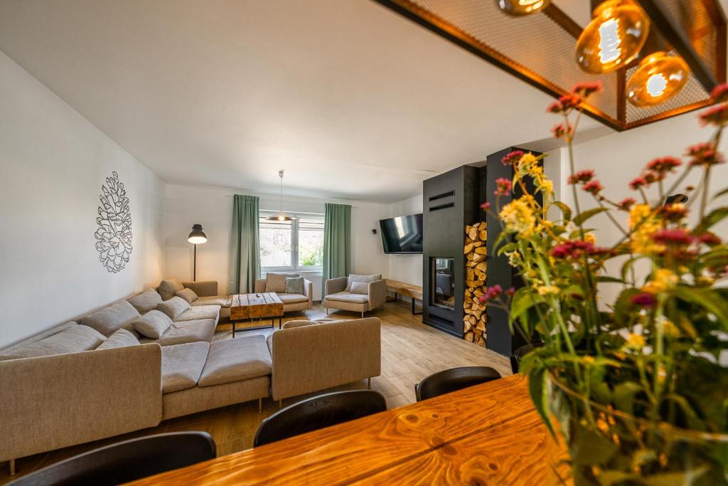 Posezení v ubytování LAS APARTAMENTY