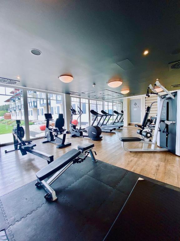 Fitness centrum a/nebo fitness zařízení v ubytování Wellnesshotel Oswald