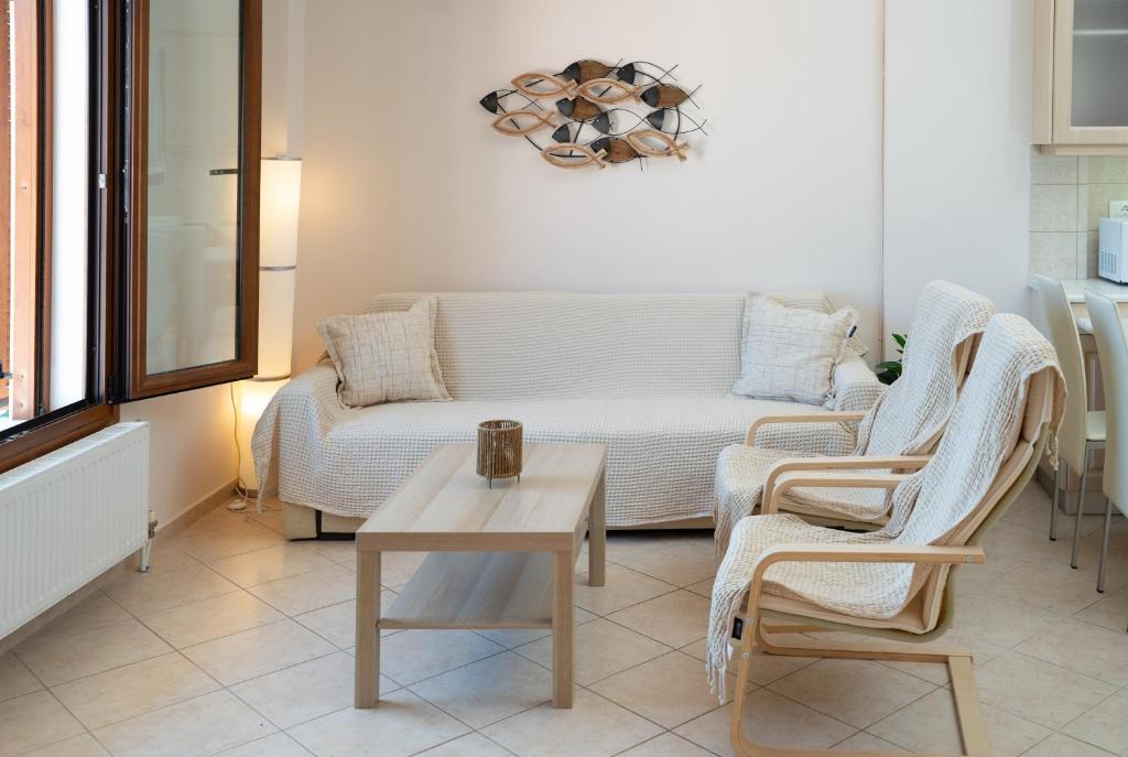 Posezení v ubytování Tassos House Fiskardo Kefalonia