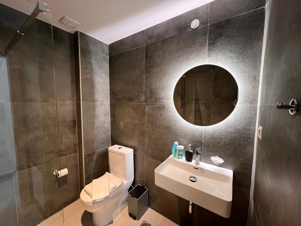 Koupelna v ubytování Likno Hotel