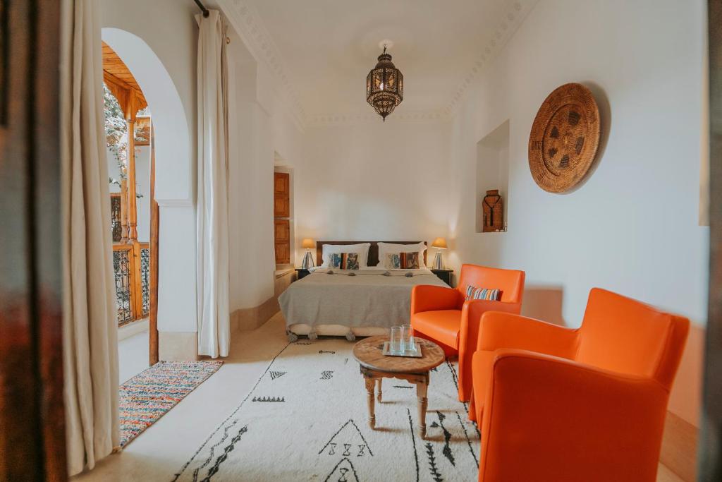 Posezení v ubytování Riad Djebel