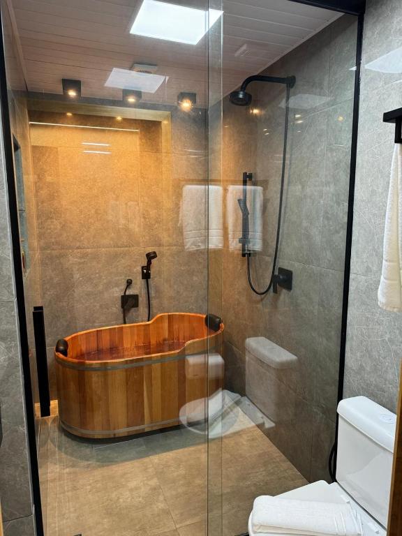 Koupelna v ubytování Hotel Thomasi Express
