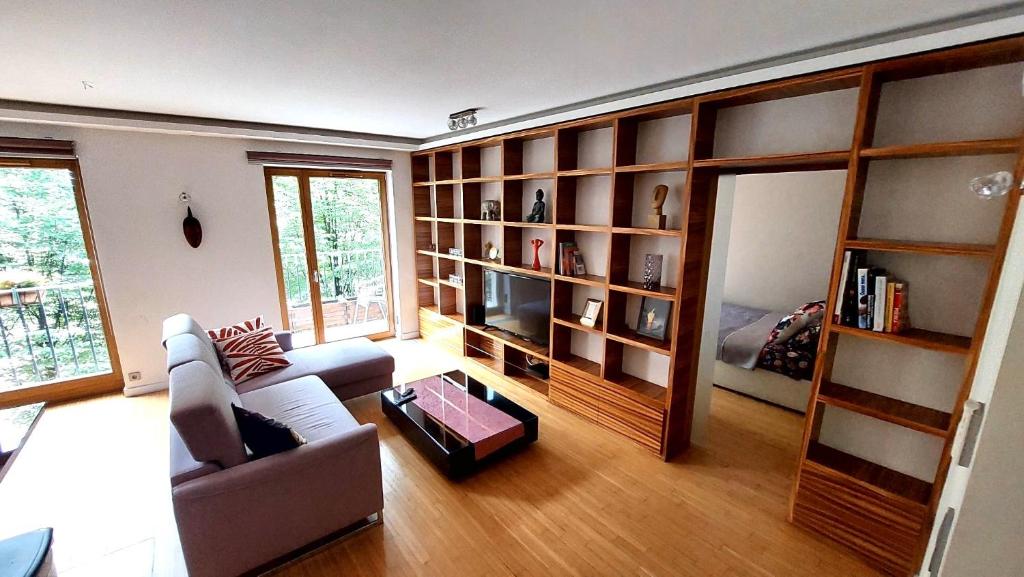 Posedenie v ubytovaní Luxury PRIMA Apartment City Nowy Świat