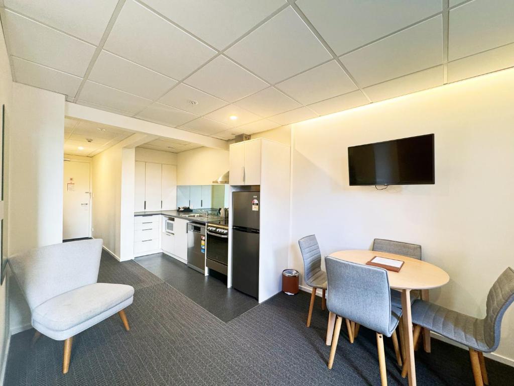 Kuchyň nebo kuchyňský kout v ubytování Park Hotel, Lambton Quay