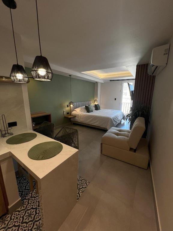Posezení v ubytování De la cruz Studio Apartments