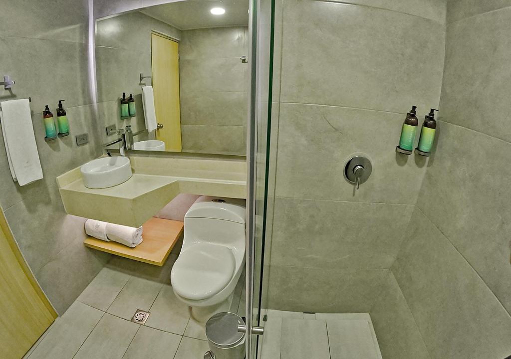 Koupelna v ubytování Hotel del Llano