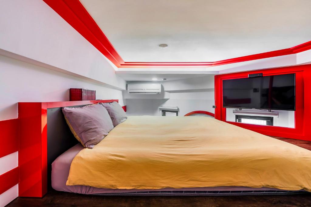 Postel nebo postele na pokoji v ubytování Happiness Romantic B&B