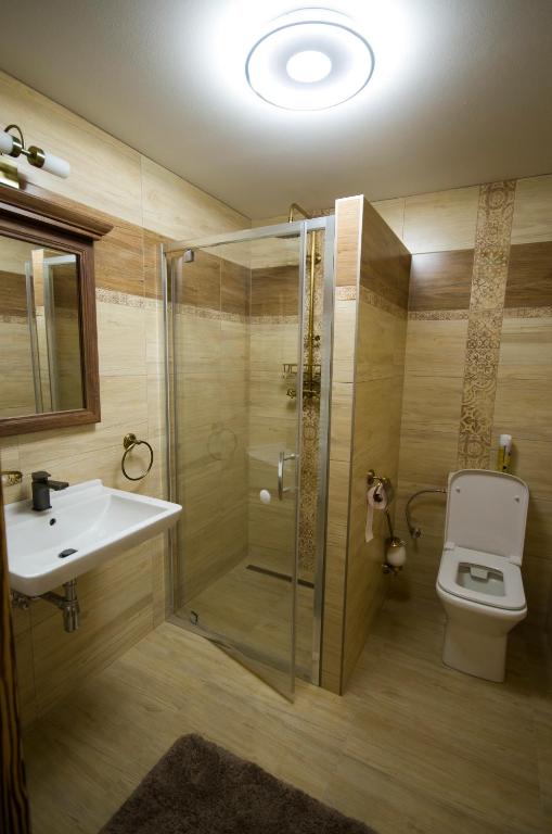 Koupelna v ubytování Statek DĚRAVÁ BOTA