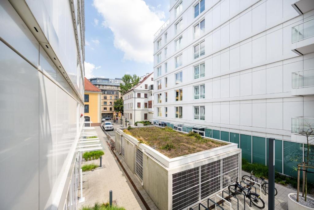 Budynek, w którym mieści się apartament