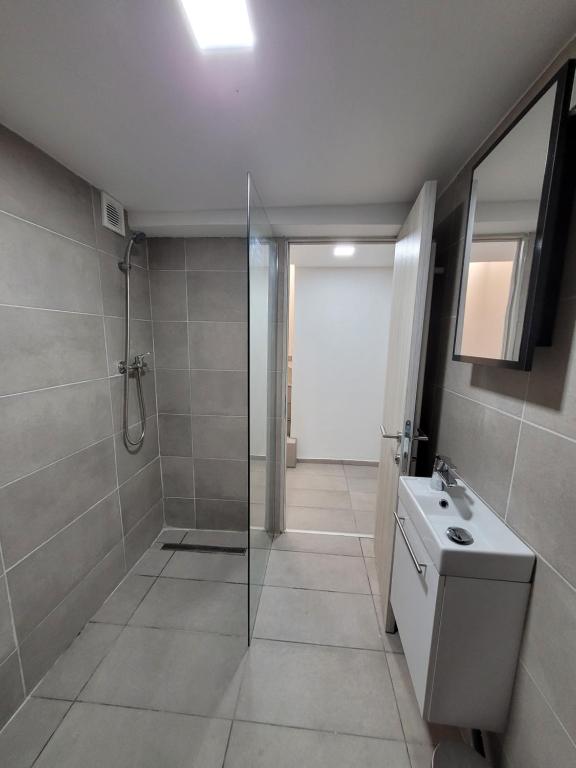 Koupelna v ubytování Blue Apartman