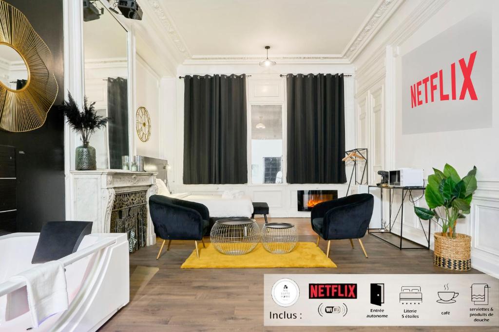 Photo de la galerie de l'établissement NG Prestige - Lille I Roubaix Centre I Collège - Balnéo - Netflix - Wifi, à Roubaix