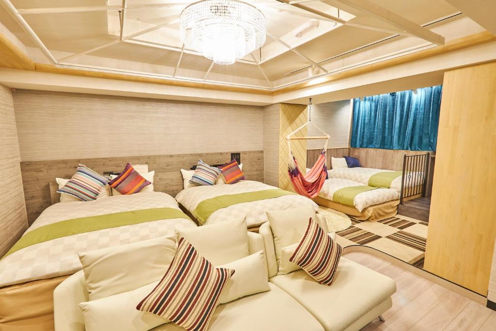 Posezení v ubytování Hotel BaliAn Resort Shinjuku Glamping