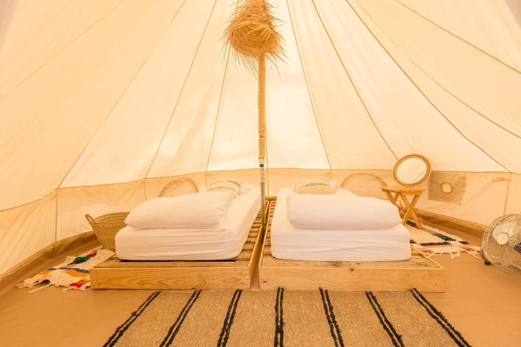 Postel nebo postele na pokoji v ubytování Camping 3 Estrellas Costa Brava