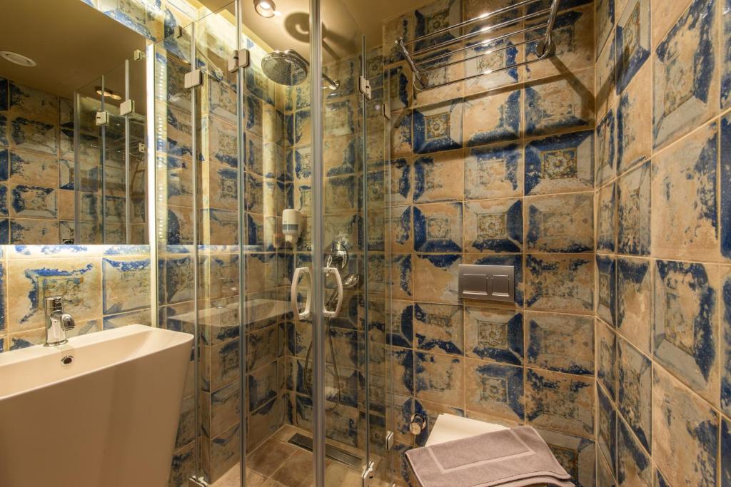 Koupelna v ubytování Casa Mimas Hotel