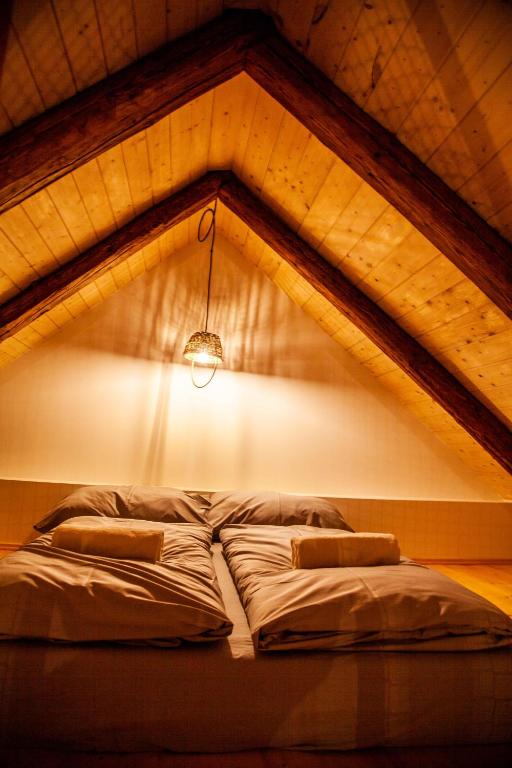 Postel nebo postele na pokoji v ubytování Apartmány Temechov